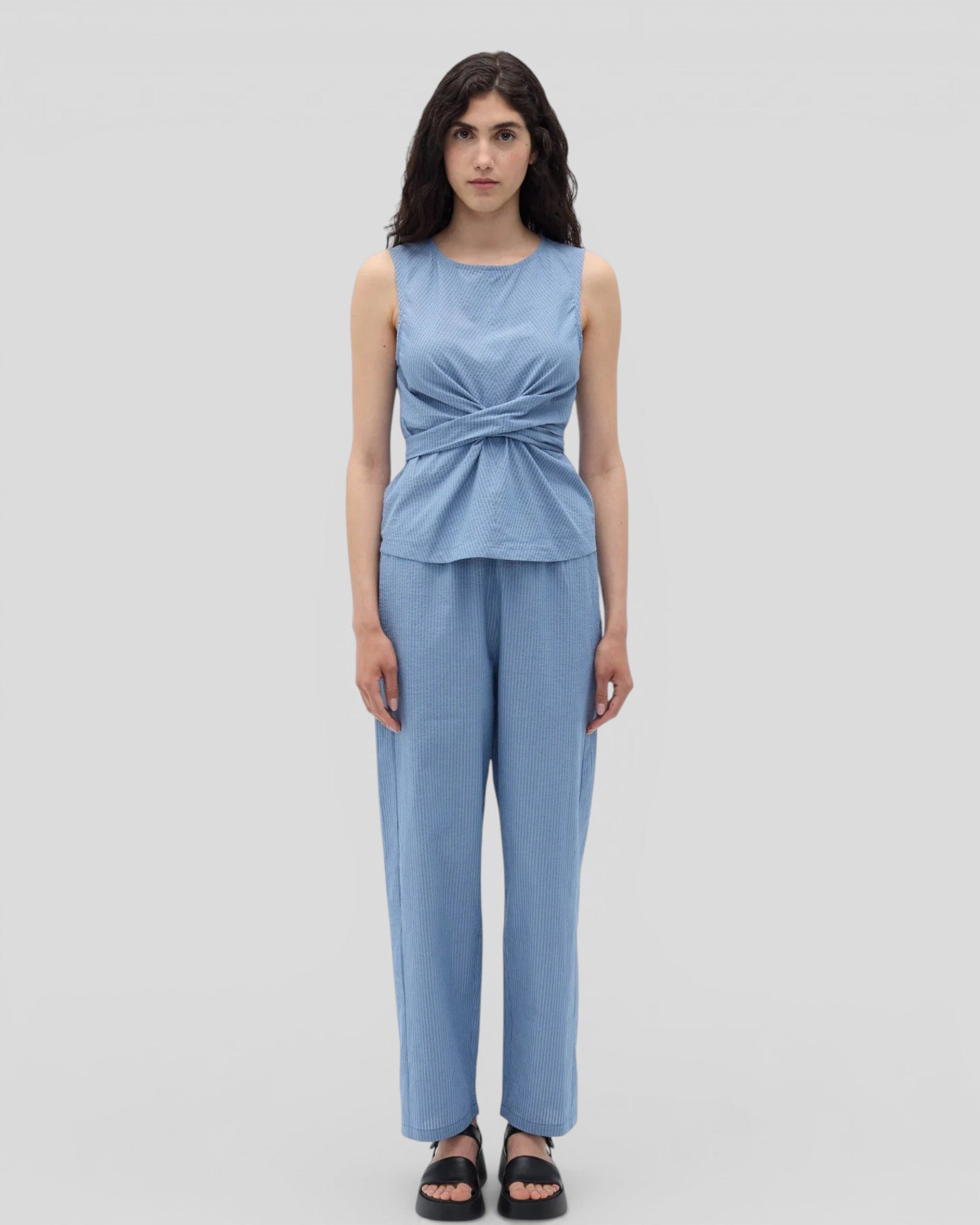 Rita Row || Holan Top - Blue Stripes Rita Row