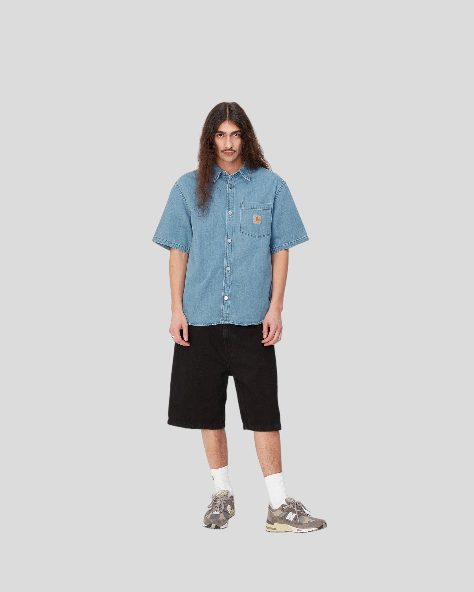 Carhartt || Ody Shirt - Blue Stone Bleached Carhartt