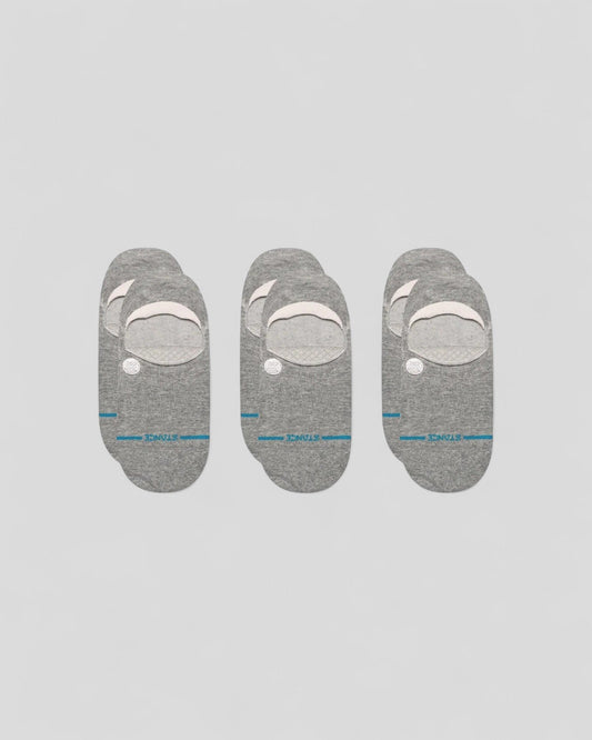 Stance || Icon No Show 3 Pack - Heather Grey Stance