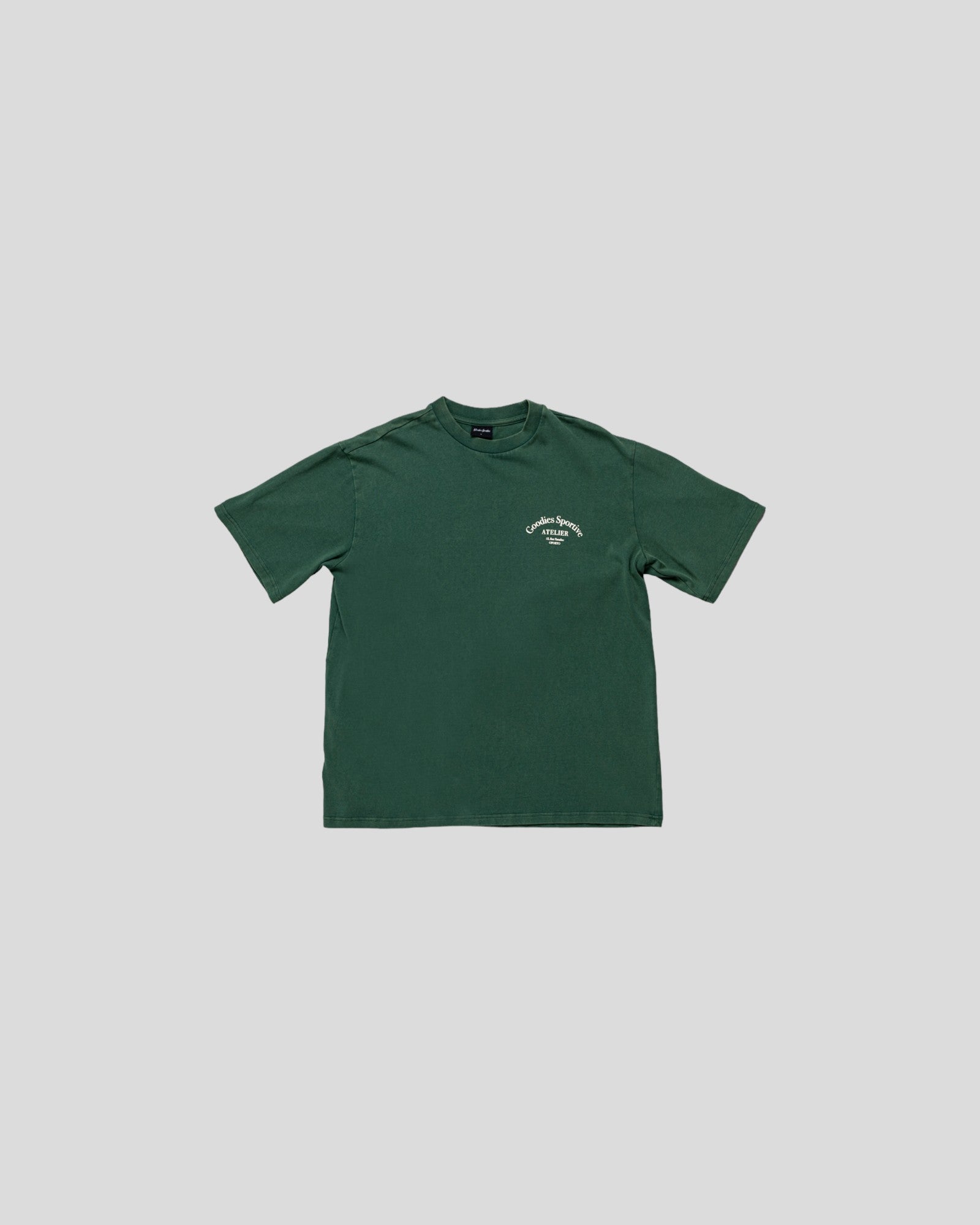 Goodies Sportive || Premium Green Tee Stone Wash Goodies Sportive