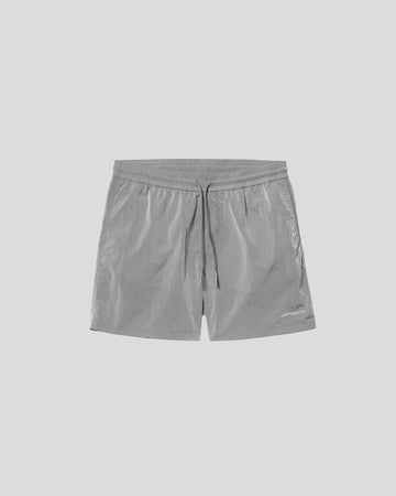 Carhartt || Tobes Swim Trunks - Nylon Sonic Silver/ White Carhartt