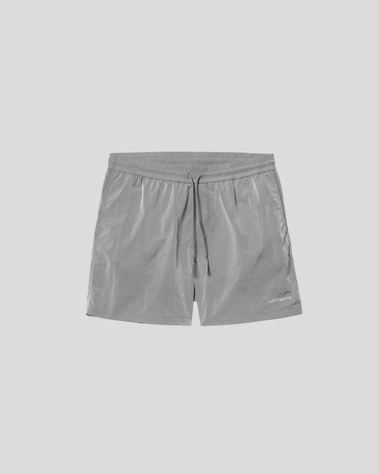 Carhartt || Tobes Swim Trunks - Nylon Sonic Silver/ White Carhartt