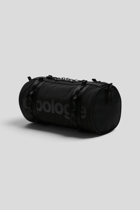 Topologie || Barrel Bag Small - Black Tech Sateen Topologie