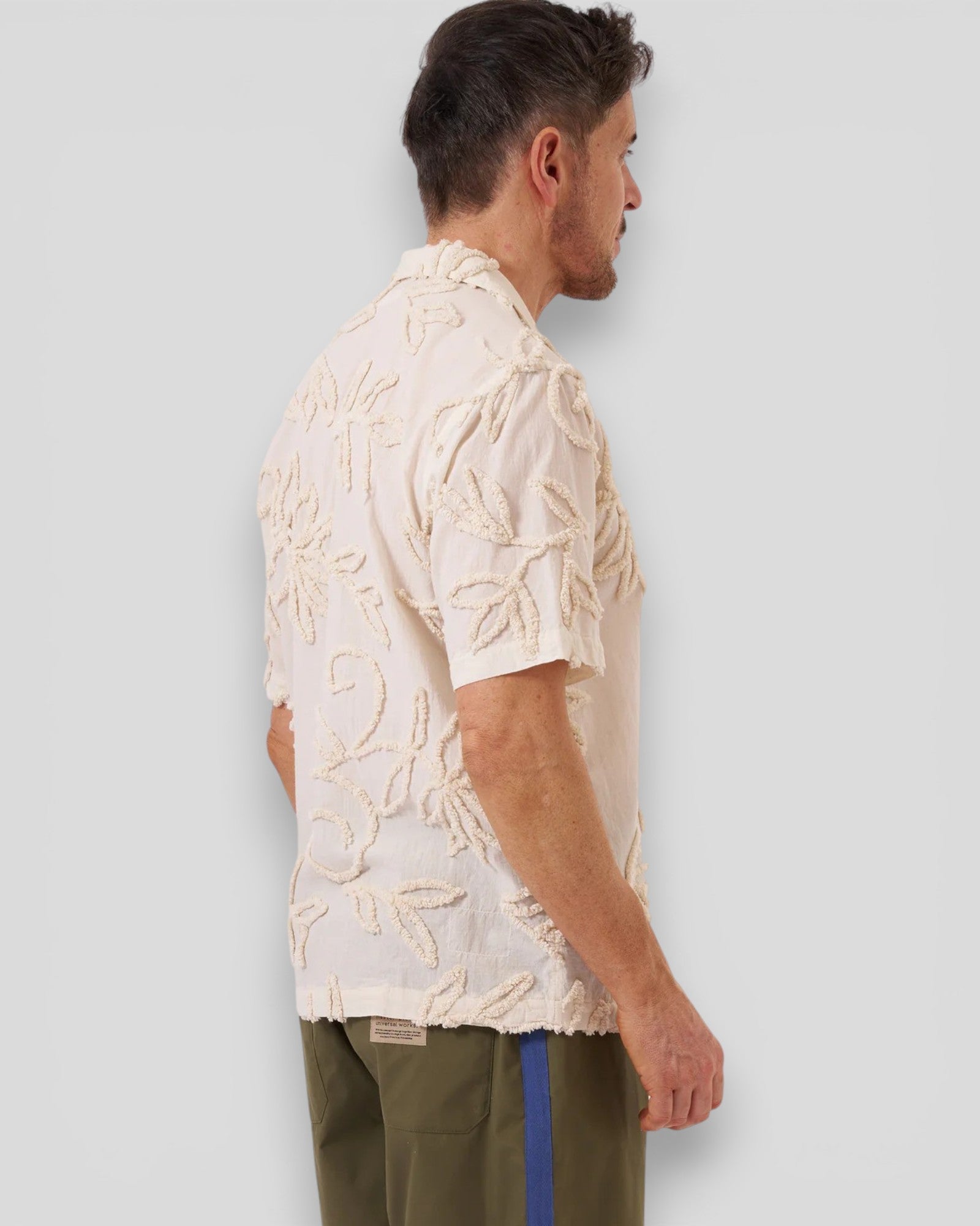 Universal Works || Road Shirt 3D Flower - Ecru Universal Works