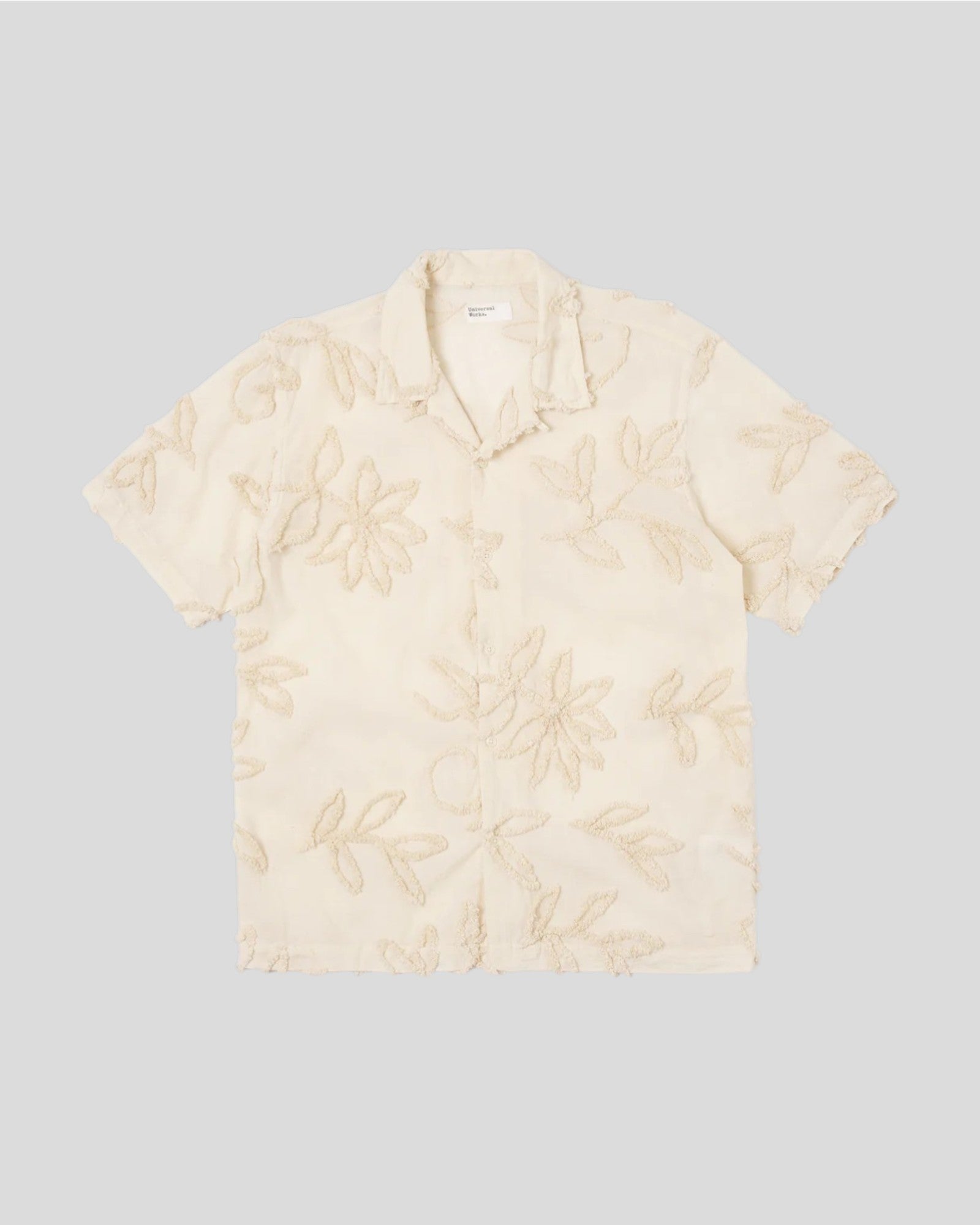 Universal Works || Road Shirt 3D Flower - Ecru Universal Works