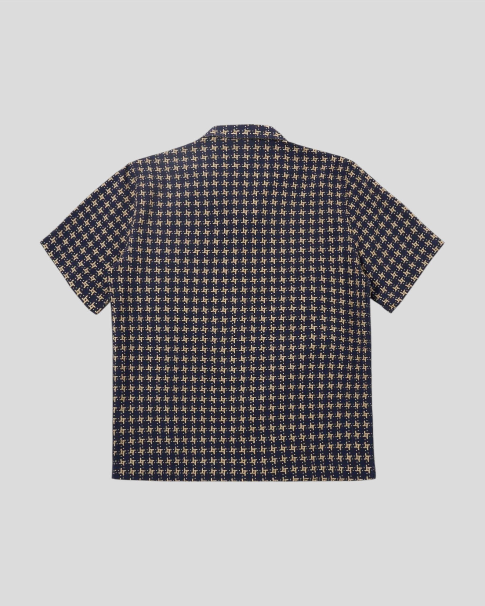 Universal Works || Road Shirt Rhodes 8 Cotton - Navy/ Sand Universal Works