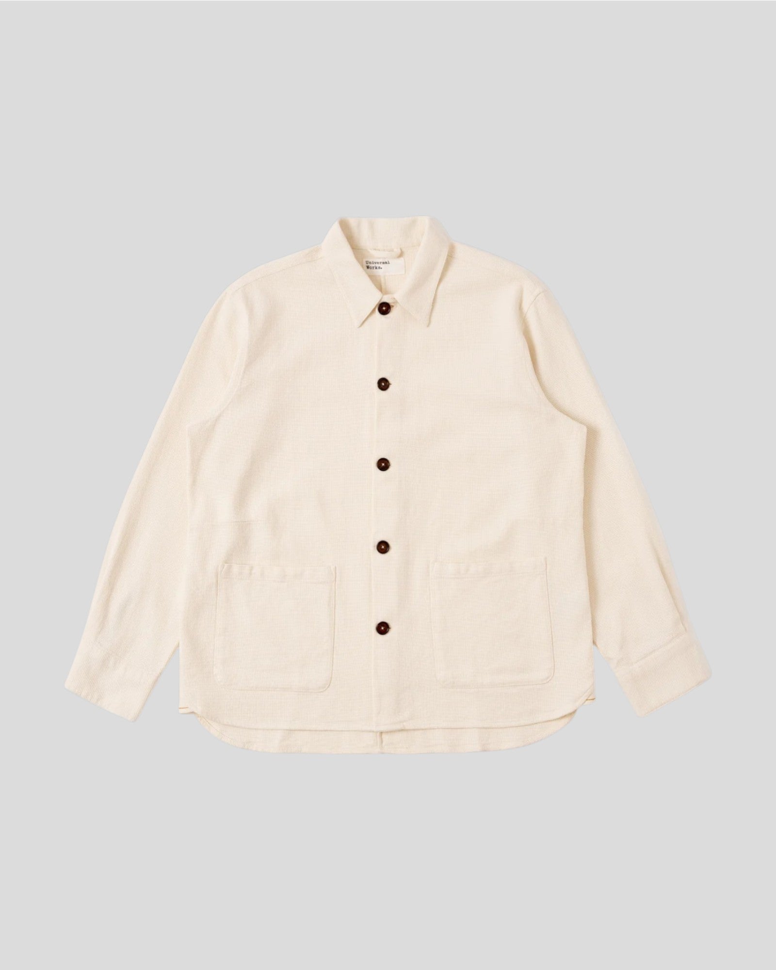Universal Works || Travail Overshirt Kendal Cotton - Ecru Universal Works