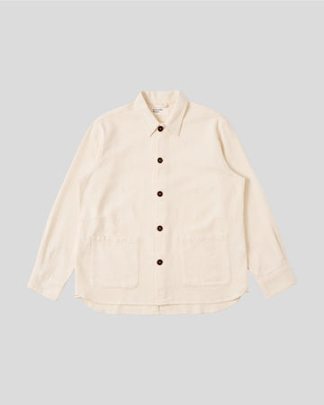 Universal Works || Travail Overshirt Kendal Cotton - Ecru Universal Works