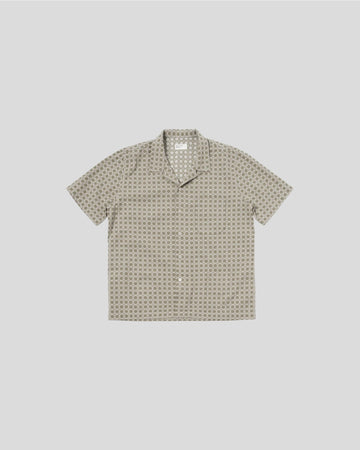 Universal Works || Road Shirt - Sand/ White Universal Works