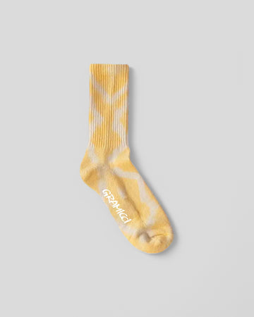 Gramicci || Tie Dye Crew Socks - Yellow