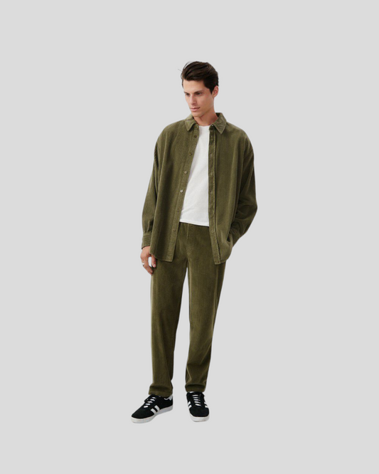 American Vintage || Padow Chemise - Homme - Kaki Vintage American Vintage