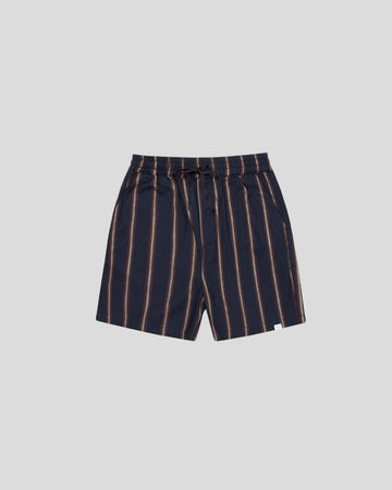 Les Deux || Lawson Stripe Shorts - Dark Navy/ Light Camel Les Deux