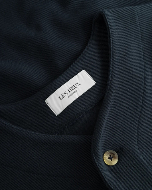 Les Deux || Barry Baseball Jersey Shirt - Dark Navy Les Deux