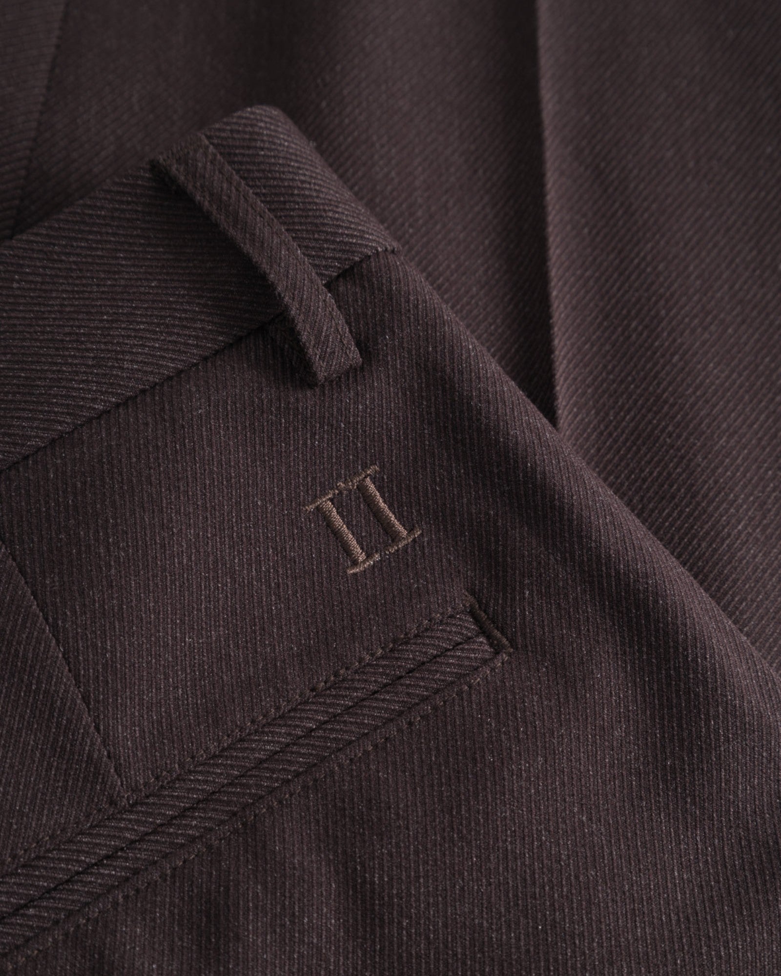 Les Deux || Como Reg Wool Melange Suit Pants -Coffee Brown Melange Les Deux