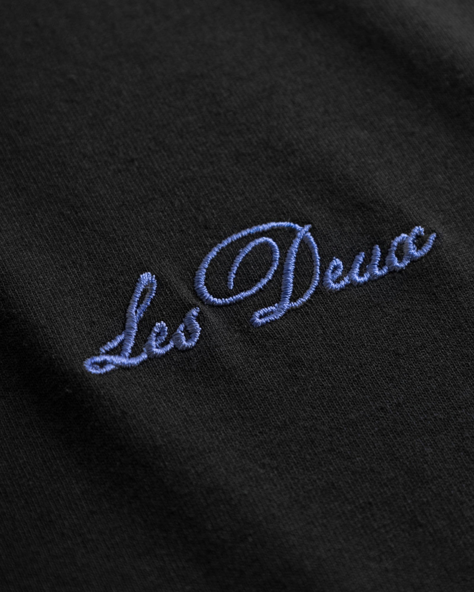 Les Deux || Crew T-Shirt -Black/ Fjord Blue Les Deux