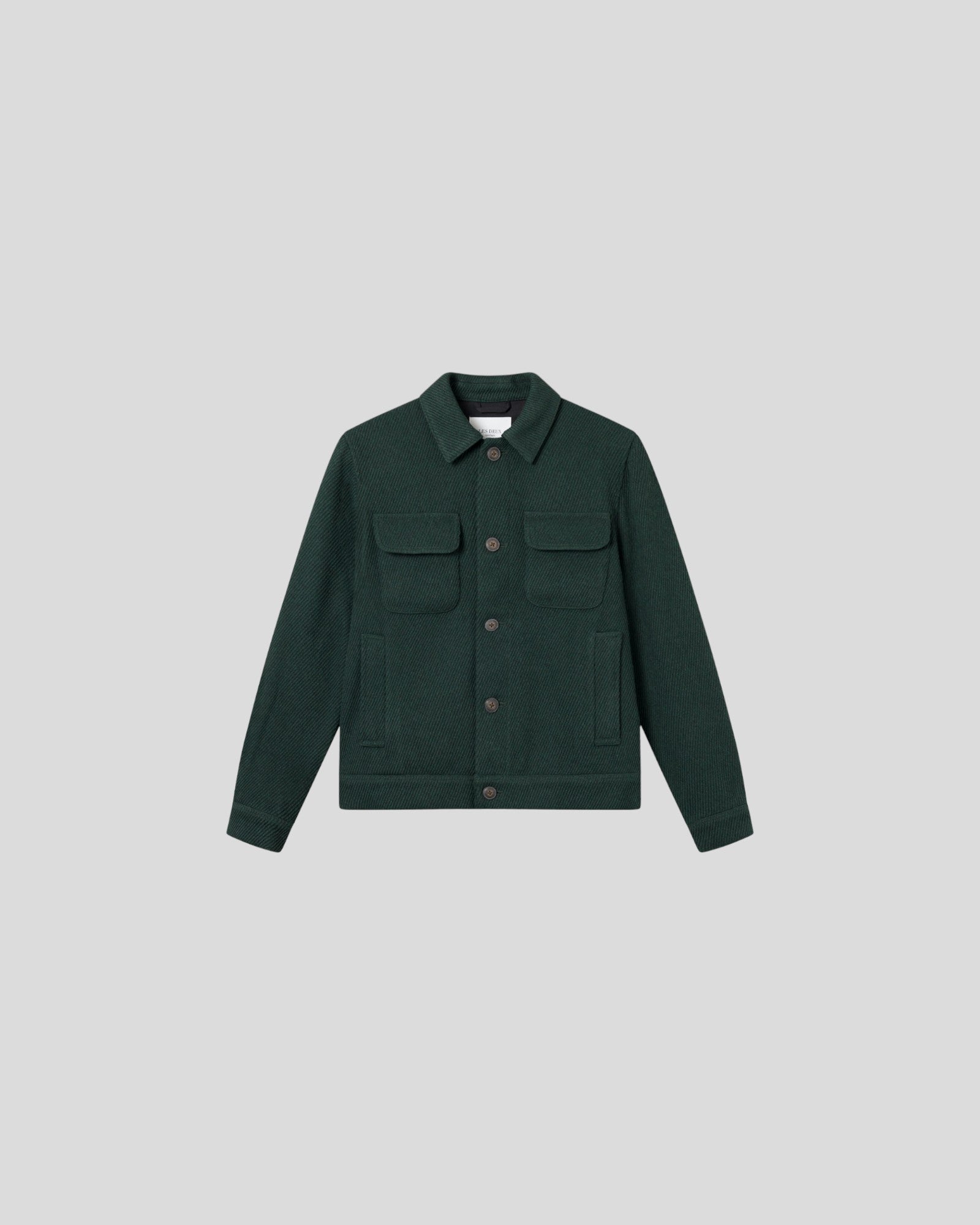 Les Deux || Nash 2.0 Wool Hybrid Jacket - Pine Green Les Deux