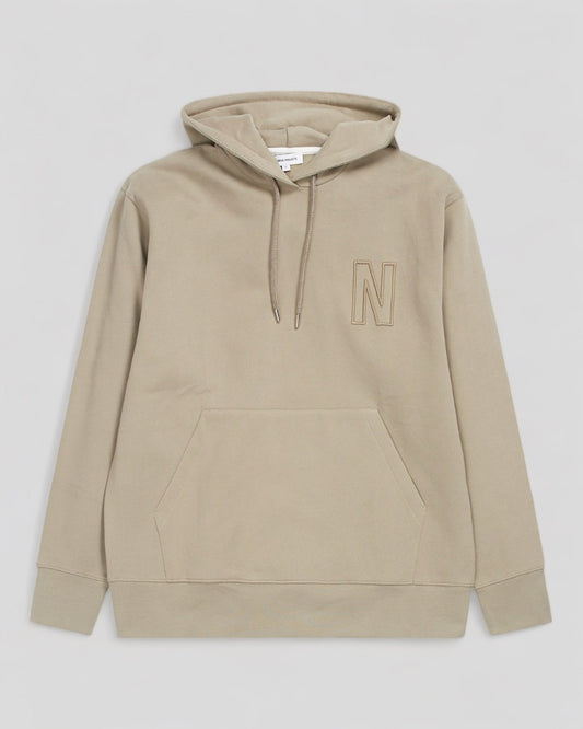 Norse Projects || Arne Logo Hoodie - Sand Norse Projects