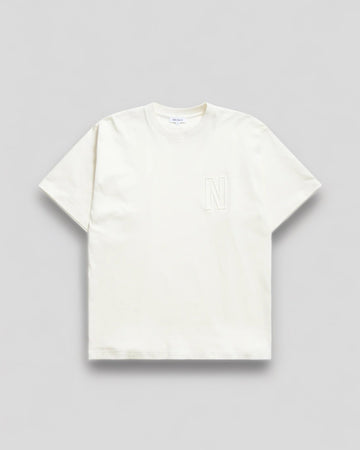 Norse Projects || Simon Loose N Logo T-Shirt - Ecru Norse Projects