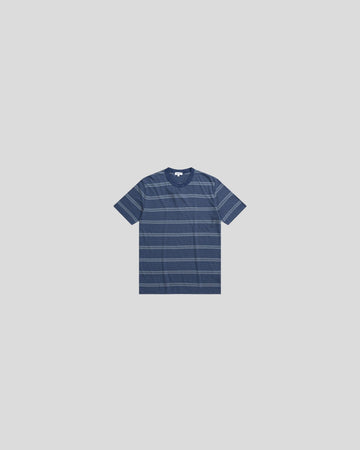 Norse Projects || Johannes Sunbleached Stripe - Calcite Blue Norse Projects