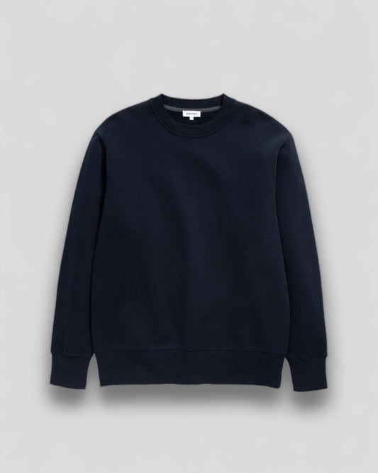 Norse Projects || Organic Brushed cotton Sweat - Dark Navy Norse Projects
