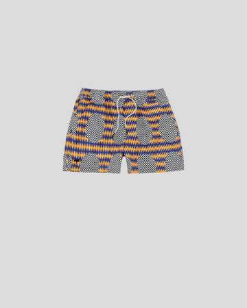 OAS || Chester Finesse Swim Shorts - Cobalt Blue/ Orange/ Black OAS Compagny