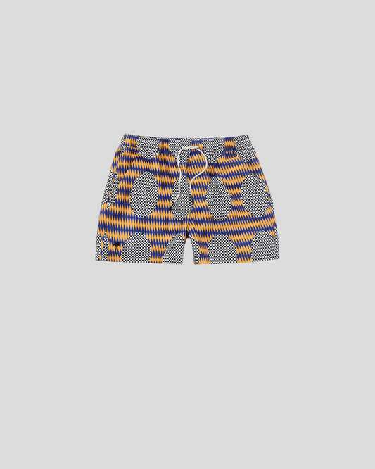 OAS || Chester Finesse Swim Shorts - Cobalt Blue/ Orange/ Black OAS Compagny