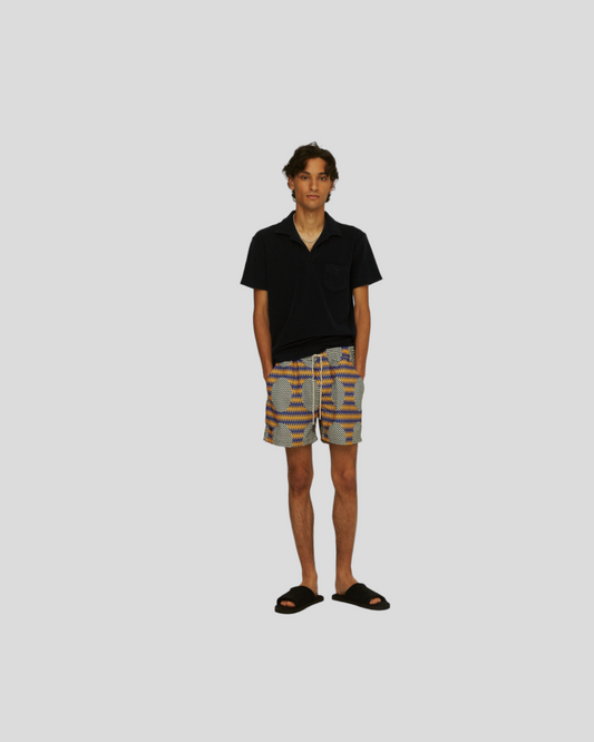 OAS || Chester Finesse Swim Shorts - Cobalt Blue/ Orange/ Black OAS Compagny