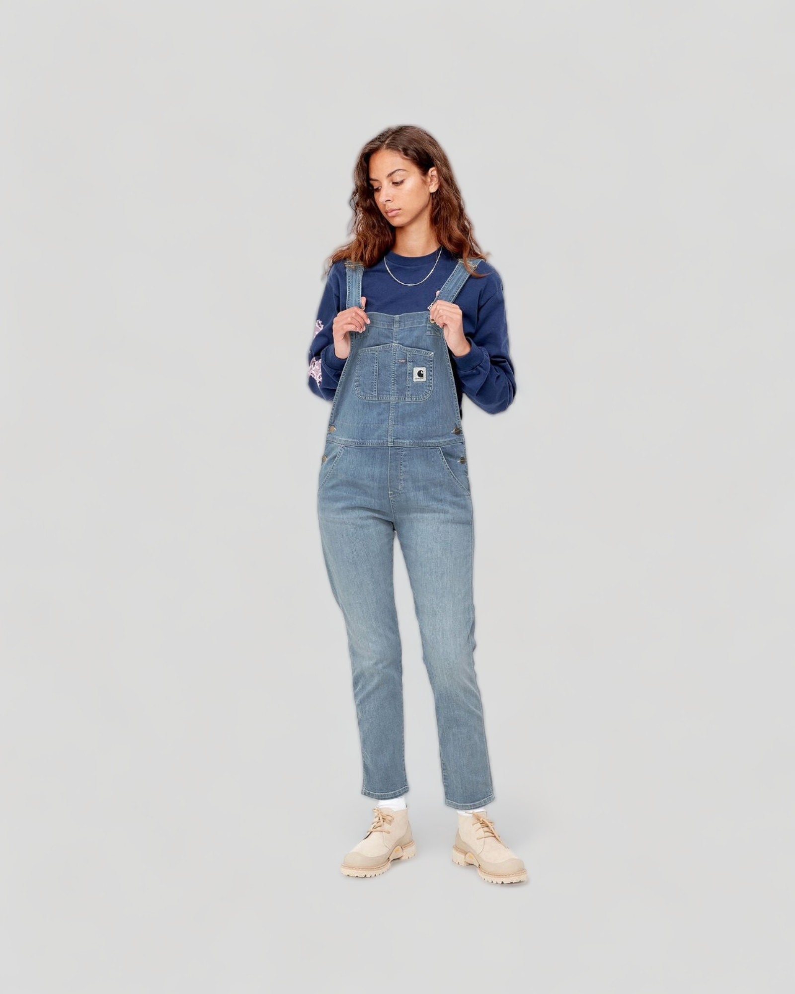 Carhartt || W' bib overall 99/1 - Blue Light Stone Washed Carhartt