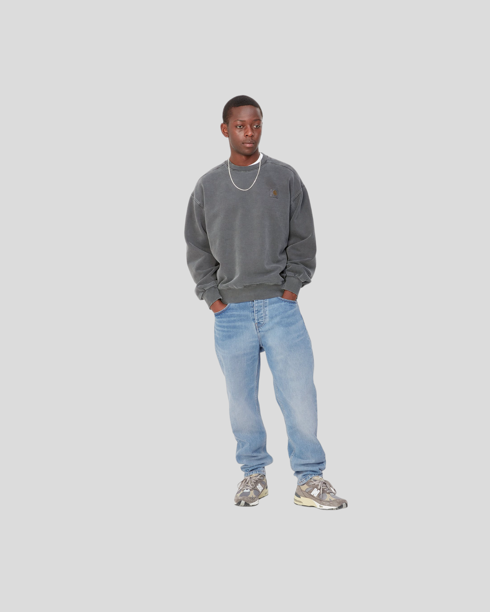 Carhartt || Newel Pant - Blue Light used Wash Carhartt