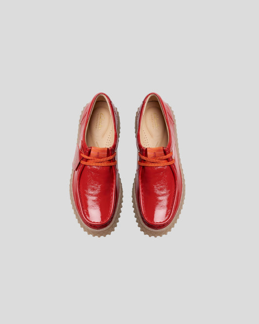 Clarks || Torhill Bee - Red Patent Clarks