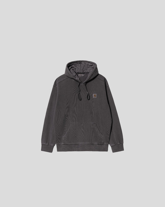 Carhartt || Hooded Nelson Sweat - Charcoal Garment Dyed Carhartt