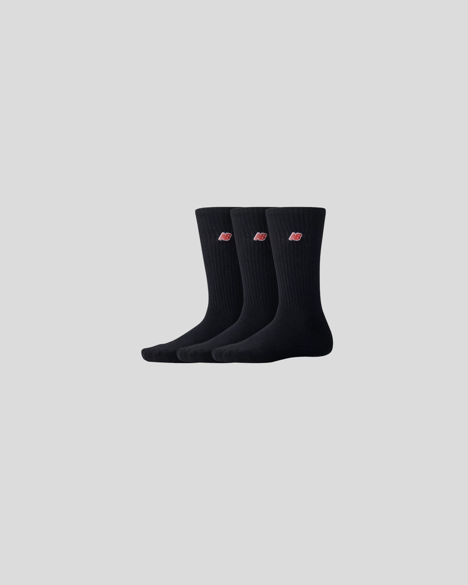 New Balance || NB Patch Logo Crew 3 Pairs - Black New Balance