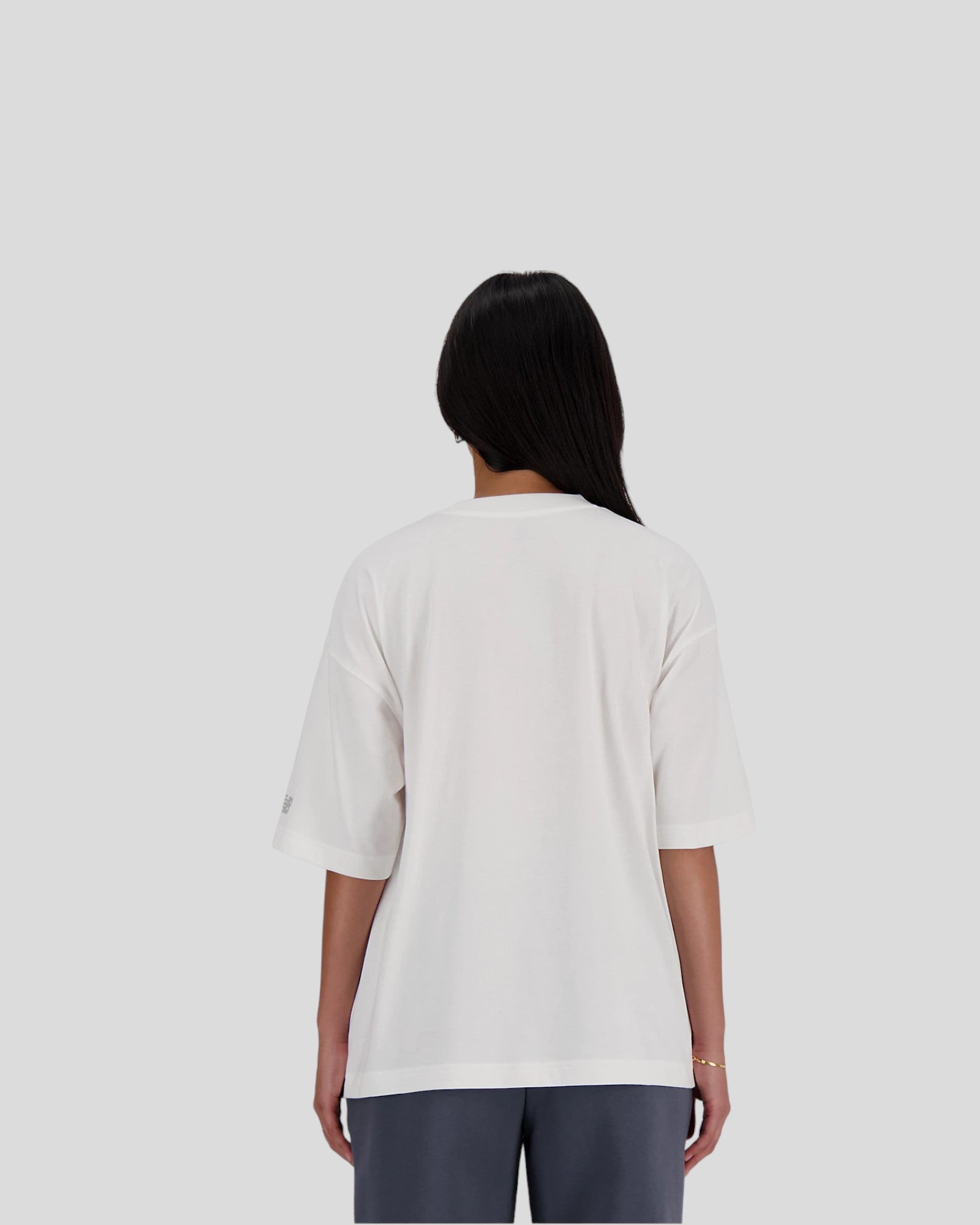 New Balance ||Iconic Collegiate Jersey Oversized T-Shirt - White New Balance